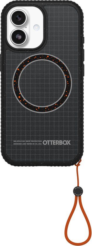 OtterBox Sole Series Hoesje Geschikt voor Apple iPhone 17 | Back Cover | Compatibel met MagSafe | Met Draaglus | Gerecycled | Night Raid Zwart