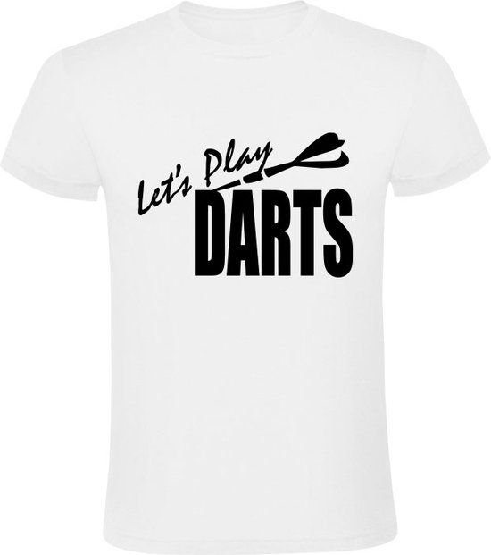 Sol's Let's play darts Heren T-shirt - Wit - 4XL