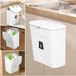 Markenlos 24 Gallons Keuken Compostbak - Hangende Vuilnisbak voor Onder de Gootsteen - Met Deksel - Badkamer/Slaapkamer Compostemmer - Binnenshuis - Wit