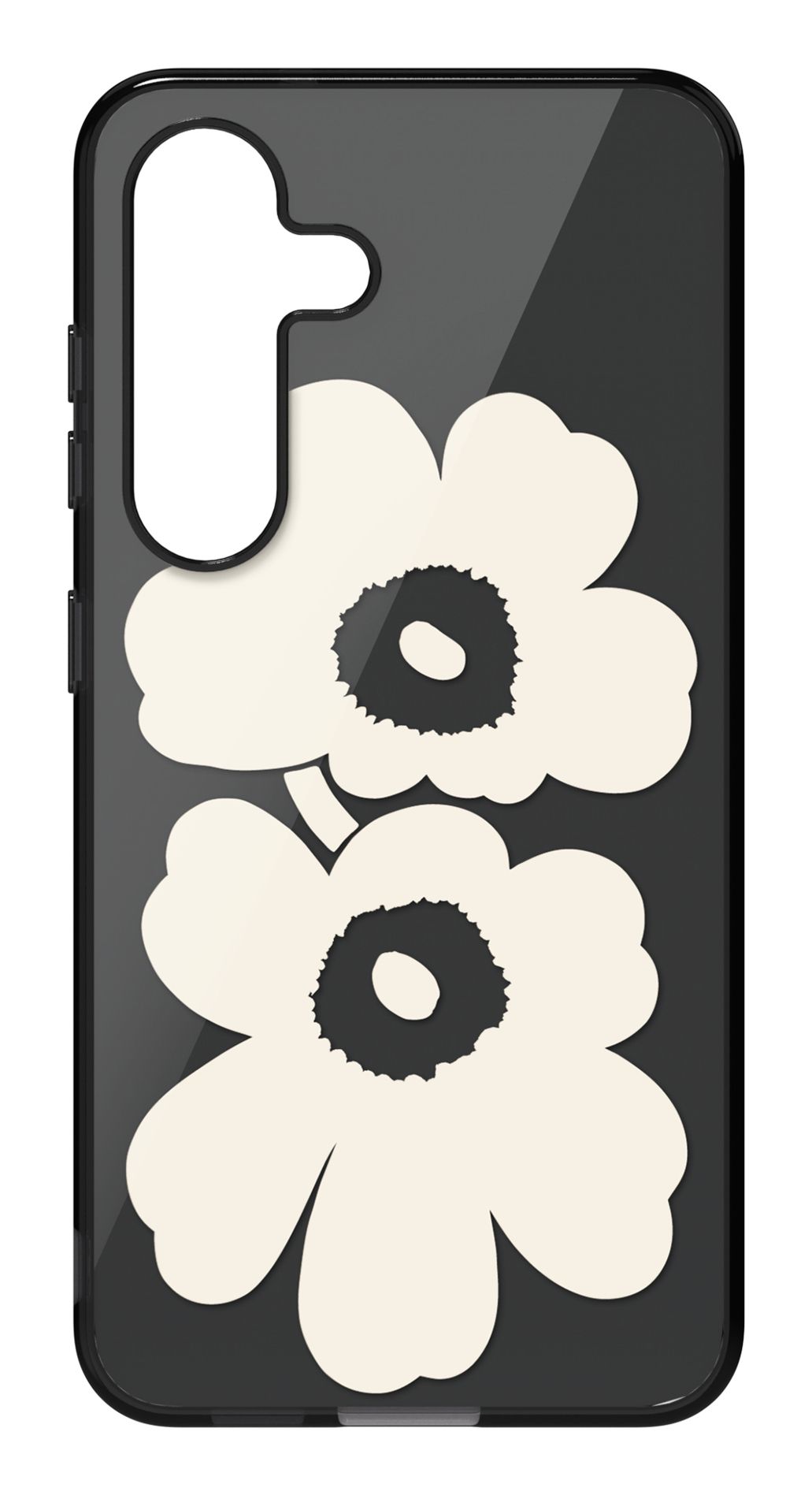 Samsung Galaxy S25 Cover Case - Beige/Black - Thermoplastic Polyurethane (TPU) - Scratch & Shock Resistant