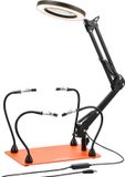 VEVOR Soldeerstation Derde Hand Magnetisch Soldeerstation 3x Led Vergrootlamp 4 Armen