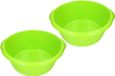 Hega Hoger Afwasteil - 2x stuks - 15L - rond - groen - 42 x 17 cm
