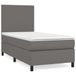 vidaXL Boxspringbed met matras, kunstleer, grijs, 100x200 cm