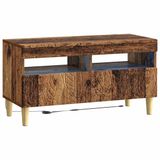 vidaXL meuble TV LED bois ancien bois de placage