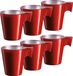 Luminarc Lumicarc Espresso kopjes - 6x - rood metallic