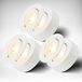 B.K.Licht - Set van 3 2-in-1 LED inbouwspots of opbouwspots - Zwenkbaar - 3000 K - 9 x 3 cm - Wit