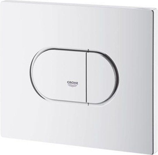 GROHE Arena Cosmopolitan WC bedieningsplaat - Horizontaal - Wit - Dual flush - Ovaal - 5 jaar garantie