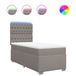 vidaXL Boxspring met matras stof taupe 180x200 cm