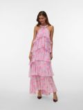 VERO MODA Avondjurk 'VM Felicia' donkergroen / rosa / lichtroze