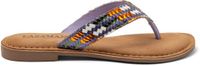 Lazamani Tess Dames Teenslippers Leer Lilac - Maat 41