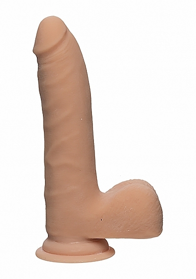 The D - Realistic D - Slim 7 Inch with Balls - Ultraskyn - Flesh