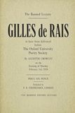 The Aleister Crowley The Banned Lecture : Gilles de RAIS