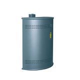 OFITURIA® Buiten metalen vuilnisbak capaciteit 44 liter kleur geperforeerd oxidon wandanker verwijderbaar ontlaadmechanisme