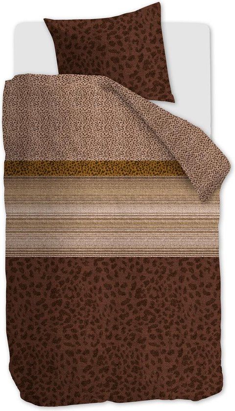 Beddinghouse Feis Dekbedovertrek Eenpersoons 140x220cm Steenrood - Katoensatijn