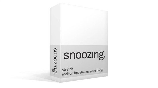 Snoozing Stretch Molton Hoeslaken Extra Hoog - Wit - 180x200 cm