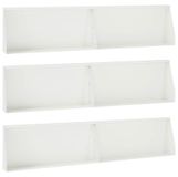 Mur de soutènement 6 pièces 100 x 12 x 30 cm Acier Blanc
