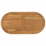 vidaXL Tafelblad 80 x 40 x 2,5 cm ovaal massief teakhout naturel
