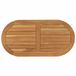 vidaXL Tafelblad 80 x 40 x 2,5 cm ovaal massief teakhout naturel