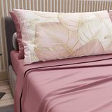 PETTI Artigiani Italiani - Katoenen beddengoed met kussenslopen met digitale print, eenpersoonsbed, beddengoedset voor eenpersoonsbed, poeder, 100% Made in Italy