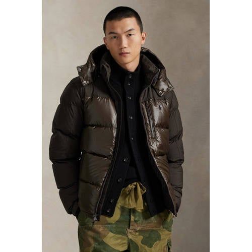 Polo Ralph Lauren gewatteerde jas donkerbruin