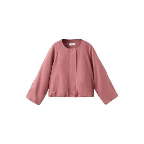 Mango Kids zomerjas roze Meisjes Lyocell Ronde hals Effen - maat 140