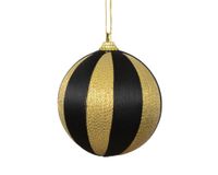 Decoris boule de Noël 7,5 cm en polypropylène, couleur noir 1 pièce