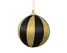 Decoris boule de Noël 7,5 cm en polypropylène, couleur noir 1 pièce