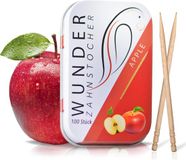 Wunder Zahnstocker Wonder Tandenstokers Box Appel - Gearomatiseerde Tandenstokers - Vervanging voor Kauwgom - Bestrijd Slechte Adem - Stop Nagelbijten - Ondersteuning bij Stoppen met Roken - Verfris de Adem met Gearomatiseerde Tandenstokers - Suikervrij (Appel)