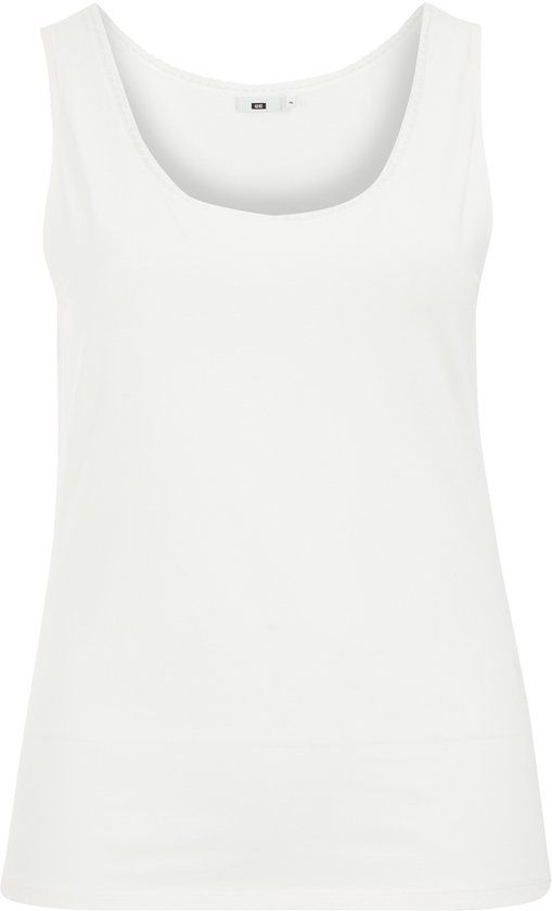 WE Fashion Dames singlet met kant - Curve