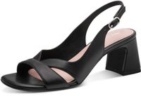 Tamaris - Femme - Sandale à talon - Noir - Cuir - Taille 39
