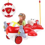 BABY CHALLENGE - Vliegtuig De Kleine Prins - Mijn Eerste Voertuig - 865000 - Afstandsbediening - Rood - Officiële Licentie - Geluid en Licht - 1/80 - Batterijen Niet Inbegrepen - Vanaf 24 maanden