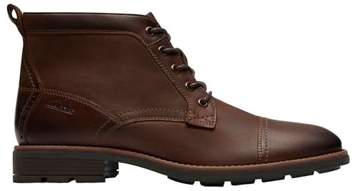Clarks Emmet Zip Mens Brown Distressed, 7.5