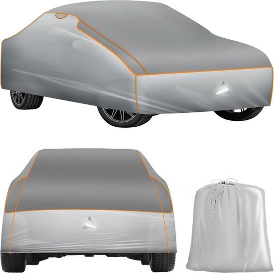 tectake Autohoes - Waterdicht & Ademend - Hagelbescherming - Maat M - Grijs
