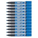 Pentel Paint Marker Permanente Marker, MMP20, blauwe inkt, 12 stuks