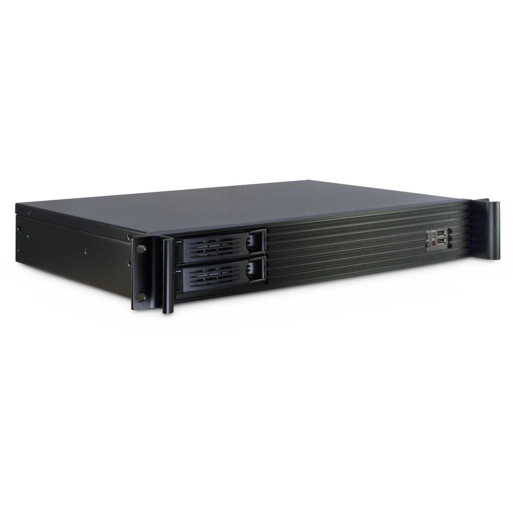 Inter-Tech 1.5U-1528L Rack Server Case - Black - Mini-ITX