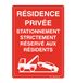 AUA SIGNALETIQUE - Voorgeboorde plaat met afgeronde hoeken – privé-ressivé parkeerplaats – 150 x 210 mm, aluminium Dibond 3 mm