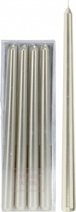 Gouden dinerkaarsen - 4 stuks - 30 cm - Goudkleurig