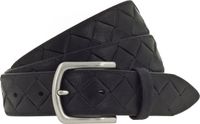 Vanzetti Leren Riem 35mm Leather Belt W115 Black Zwart