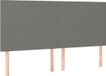 vidaXL Hoofdbord donkergrijs 160x5x118/128 cm Stof
