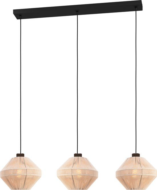 EGLO MIDSUMER hangende plafondverlichting E27 Zwart Staal IP20 I E27 220-240 V 50/60 Hz 220x920x1100 mm 2,7 kg