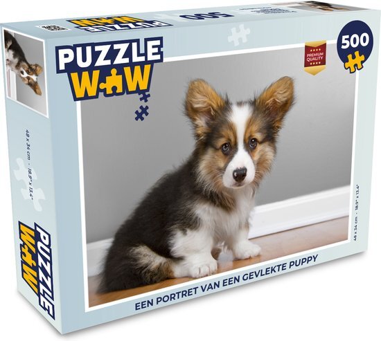 MuchoWow Puzzel Een een gevlekte puppy - Legpuzzel - Puzzel 500 stukjes