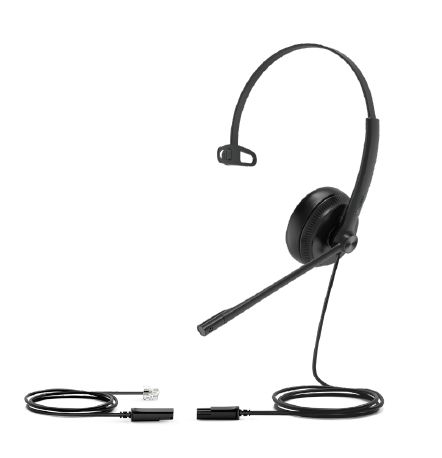 Yealink YHS34 Headset - Bedraad - Monauraal - Zwart