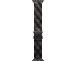 Apple Watch 49mm Titanium Milanese Loop - Smartwatchbandje - Small - Black