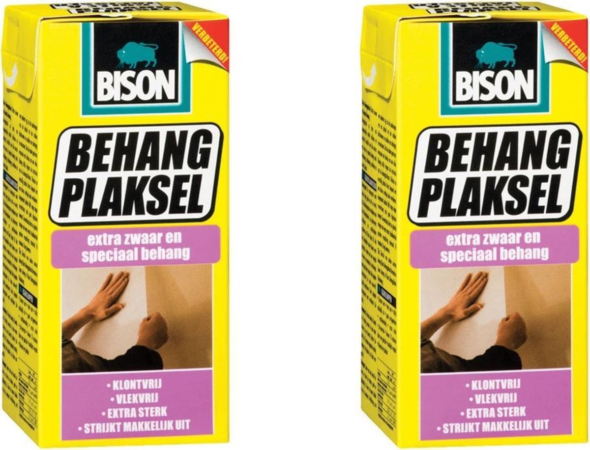 Bison 4 pakken behanglijm voor zwaar en speciaal behang 200 gram Behangen Behangplaksel