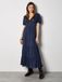 Apricot Maxi-jurk met gelaagde plooien