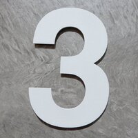 Logixbox Huisnummer 3 - Wit - 7.5cm - Zelfklevend