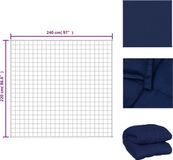 VidaXL Verzwaringsdeken 220x240 cm 11 kg stof blauw