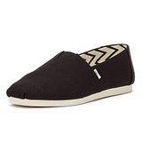 TOMS Gerecycled katoen Alpargata mocassinzool voor heren, Zwart/Wit, 43,5 EU