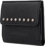 Hide & Stitches Redwood Portemonnee - Leren Portemonnee - RFID - Studs - Drukker - Muntvak - Ritsvak - Pasjesvak - Leren Dames Tas - Zwart