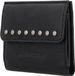 Hide & Stitches Redwood Portemonnee - Leren Portemonnee - RFID - Studs - Drukker - Muntvak - Ritsvak - Pasjesvak - Leren Dames Tas - Zwart